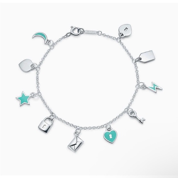Authentic Tiffany & Co. RARE Mini Love Notes 925 Sterling Silver Charm Bracelet - Picture 3 of 12
